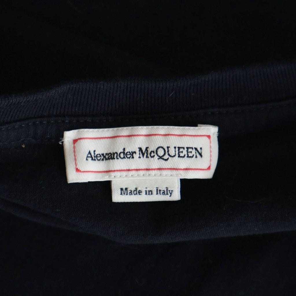 Alexander McQueen(アレキサンダーマックイーン) グラフィチィロゴプリント クルーネック 半袖Tシャツ ブラック 622104 QTAAC