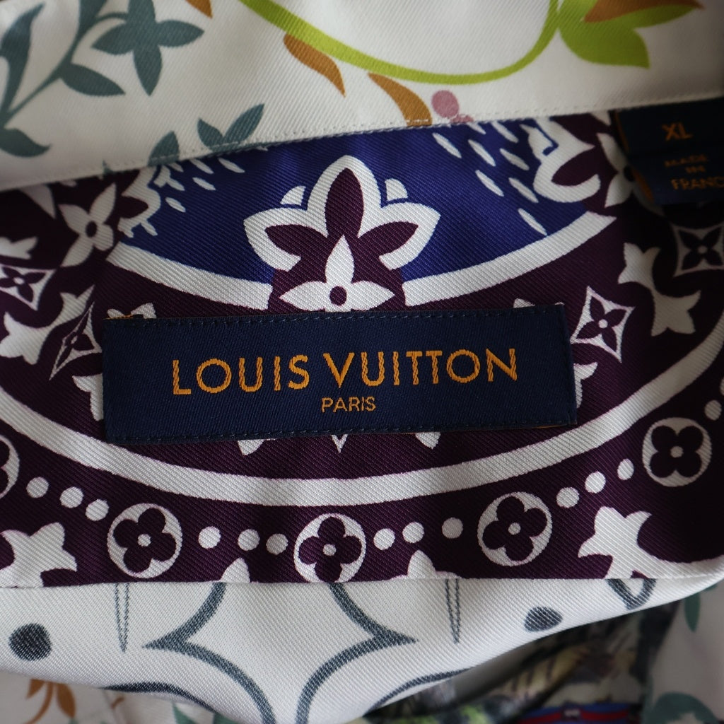 LOUIS VUITTON(ルイヴィトン) 22AW モノグラム総柄シルク長袖シャツ マルチ RM222 RB8 HNS72W