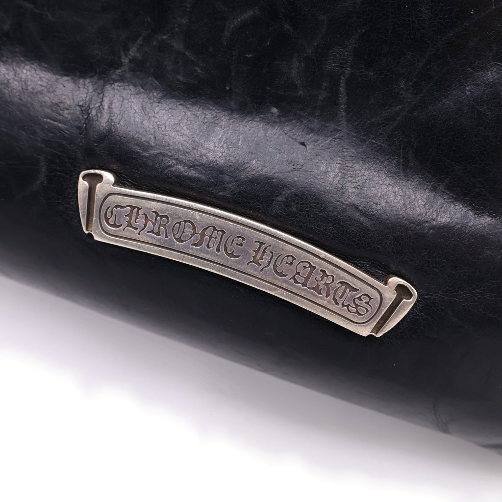 CHROME HEARTS(クロムハーツ) REC F ZIP MINI ミニラウンドジップレザー財布 ブラック