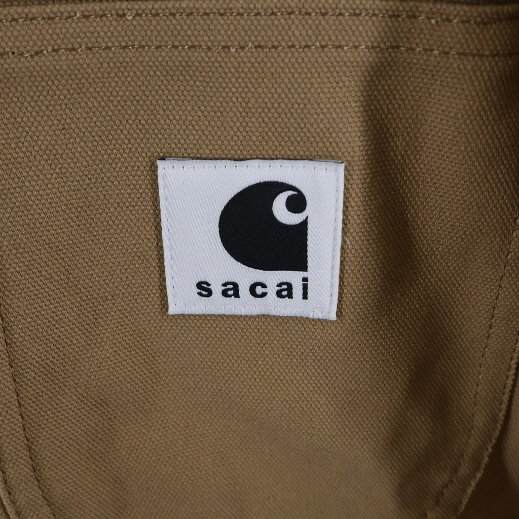 Sacai(サカイ) 24SS ×Carhartt WIP Reversible Coat ダック地 リバーシブル フーデッドジャケット ベージュ 24-03390M