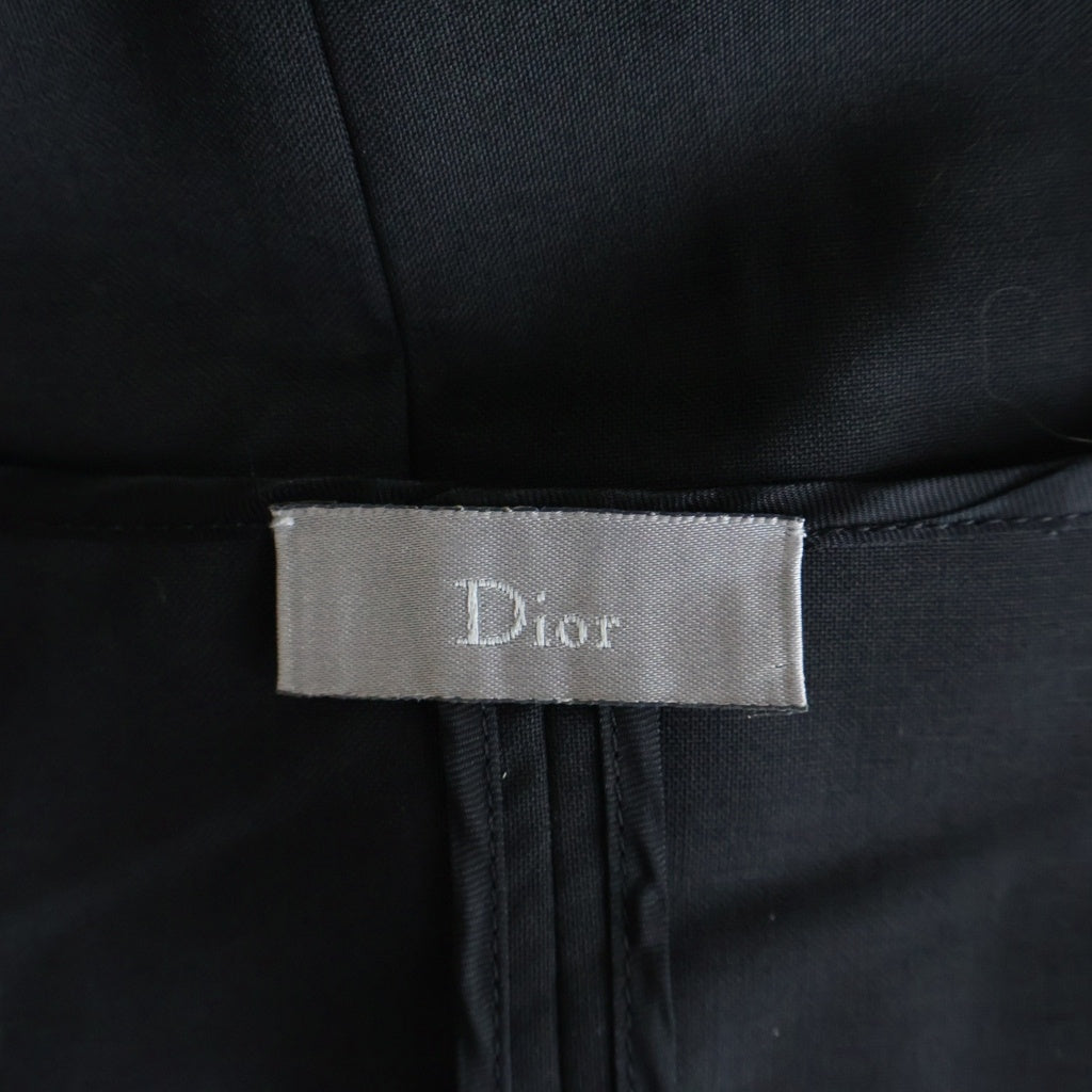 DIOR(ディオール) Vネック ウール ノースリーブ ベスト ブラック 0E4154551559