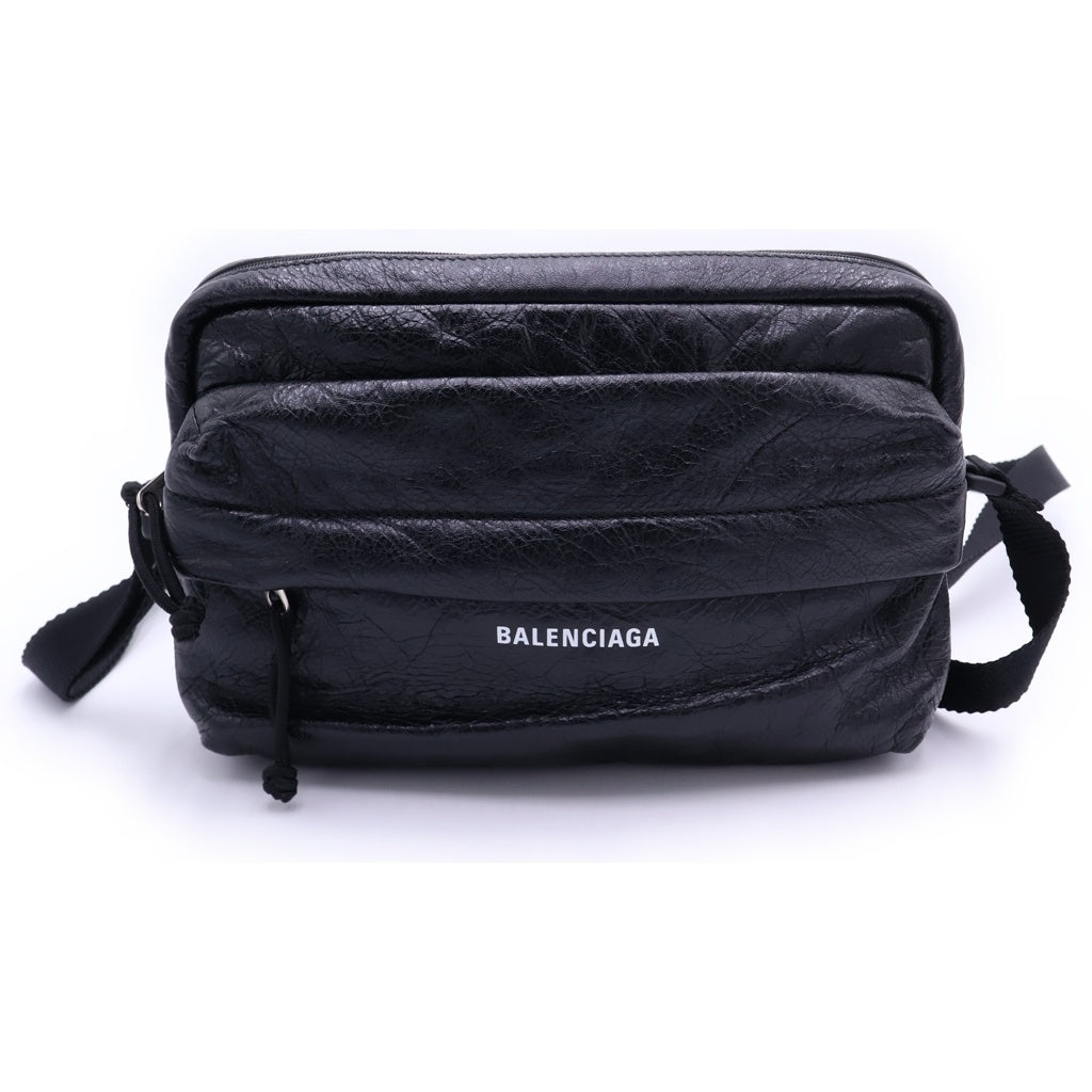 BALENCIAGA(バレンシアガ) EXPLORER ロゴプリント レザー ショルダーバッグ カメラバッグ 845592 1VG87 845592 1VG87