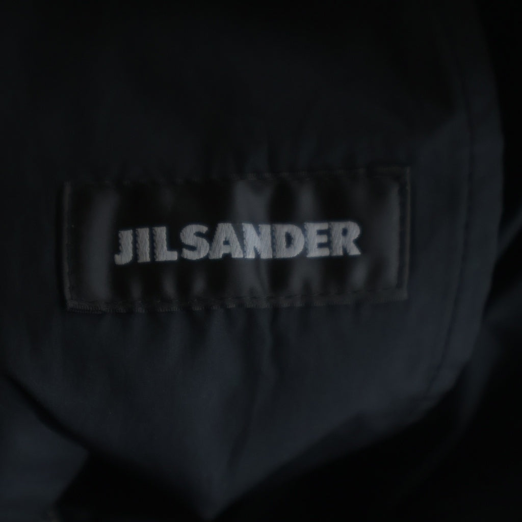 JIL SANDER(ジルサンダー) Nylon Zipup Fooded ナイロン ジップアップ フーディー ブラック JSMK410746