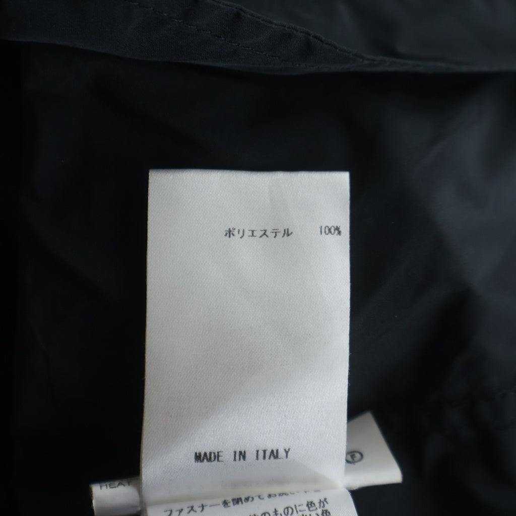 JIL SANDER(ジルサンダー) Nylon Zipup Fooded ナイロン ジップアップ フーディー ブラック JSMK410746