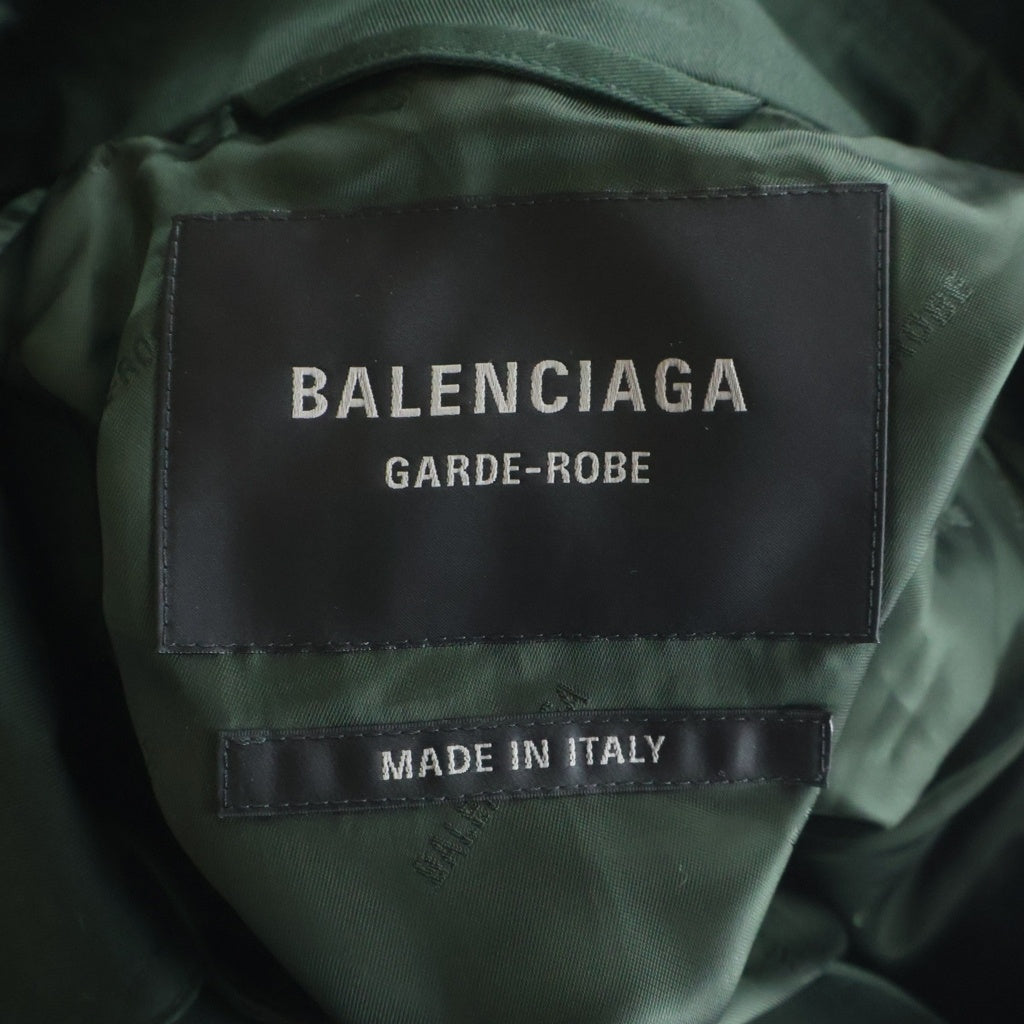 BALENCIAGA(バレンシアガ) Tie waist coat コットン タイ ウエスト コート グリーン 814381 TBP01