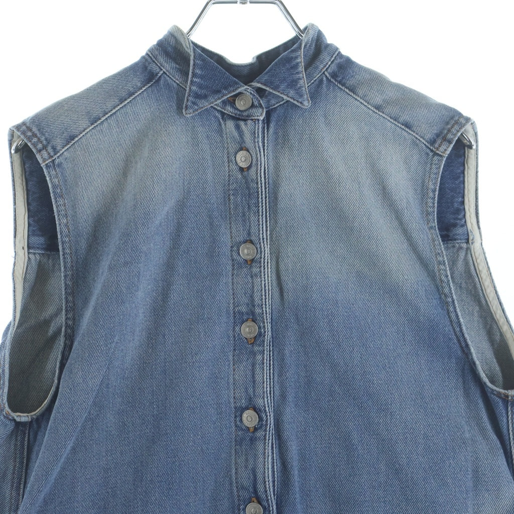 MM6 Maison Margiela(エムエムシックスメゾンマルジェラ) ハーフボタン ノースリーブ デニムワンピース インディゴ レディース S32CT0956 S30460