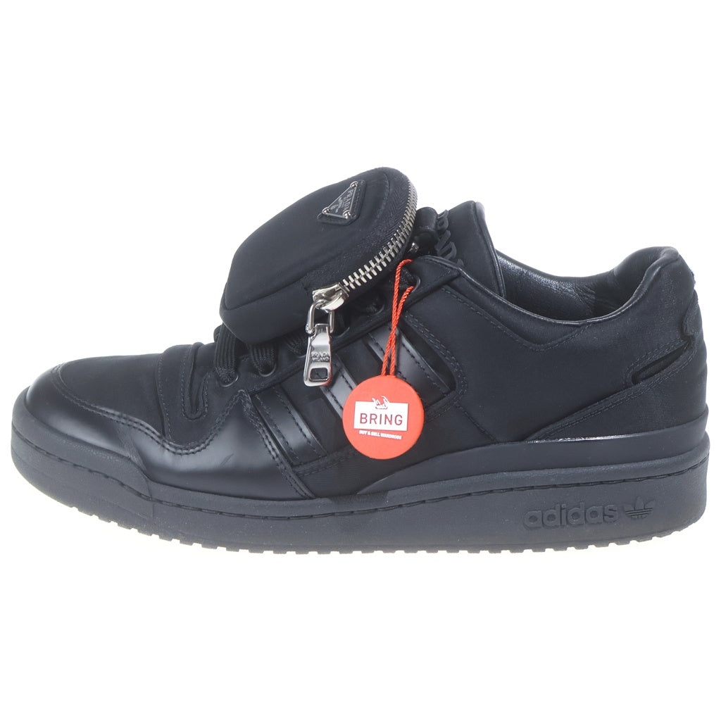 PRADA(プラダ) ×adidas Forum Low アディダス 三角ロゴプレート ローカットスニーカー ブラック GY7043