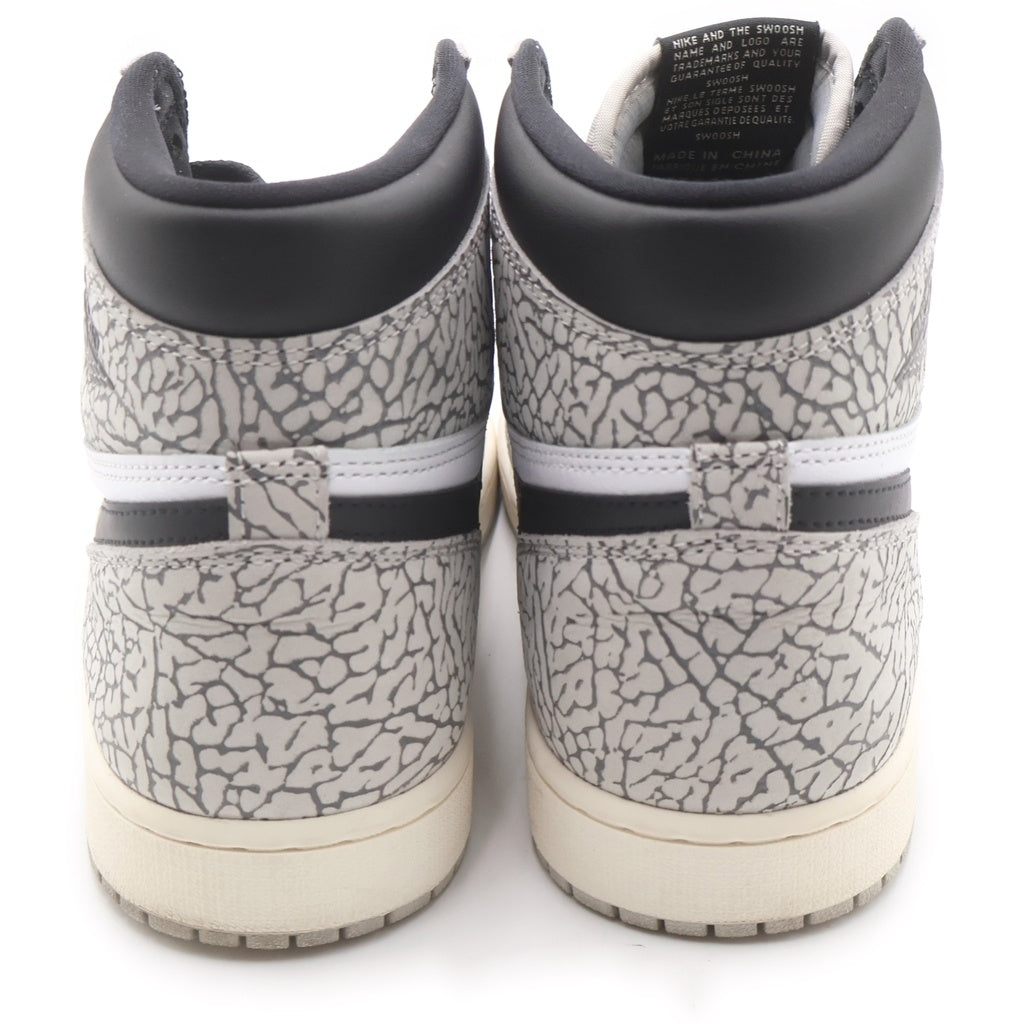 NIKE(ナイキ) AIR JORDAN 1 RETRO HIGH OG WHITE CEMENT ELEPHANT DZ5485-052 エアジョーダン1 ホワイトセメント サファリ ハイカットスニーカー グレーUS10.5/28.5cm
