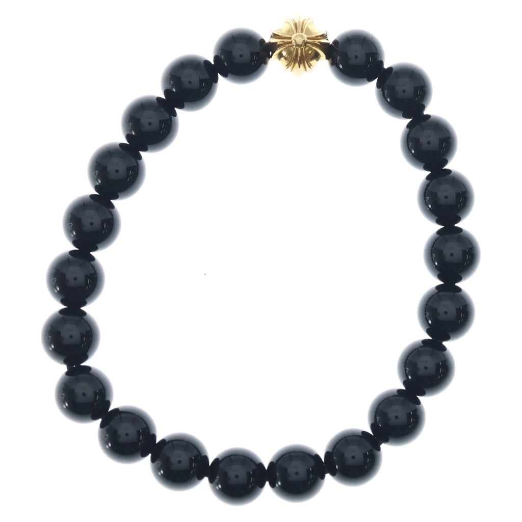 CHROME HEARTS(クロムハーツ) 8mm 22K BEAD ビーズブレスレット ブラック/ゴールド