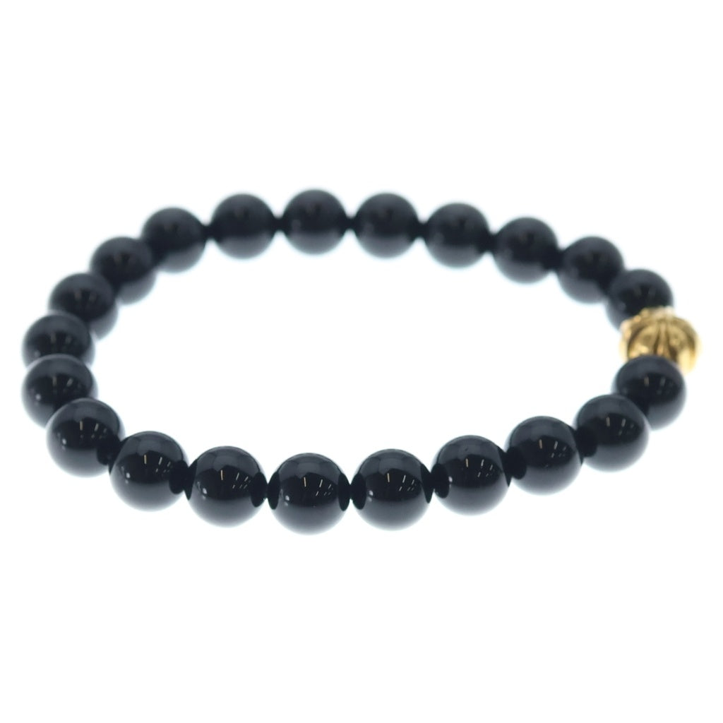 CHROME HEARTS(クロムハーツ) 8mm 22K BEAD ビーズブレスレット ブラック/ゴールド