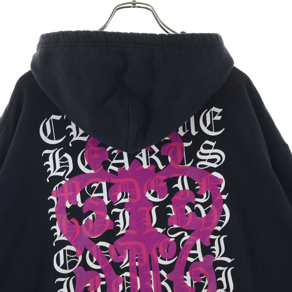 CHROME HEARTS(クロムハーツ) Dagger Eye Chart Pullover Hoodie ダガーアイチャート バックプリント プルオーバー パーカー ブラック