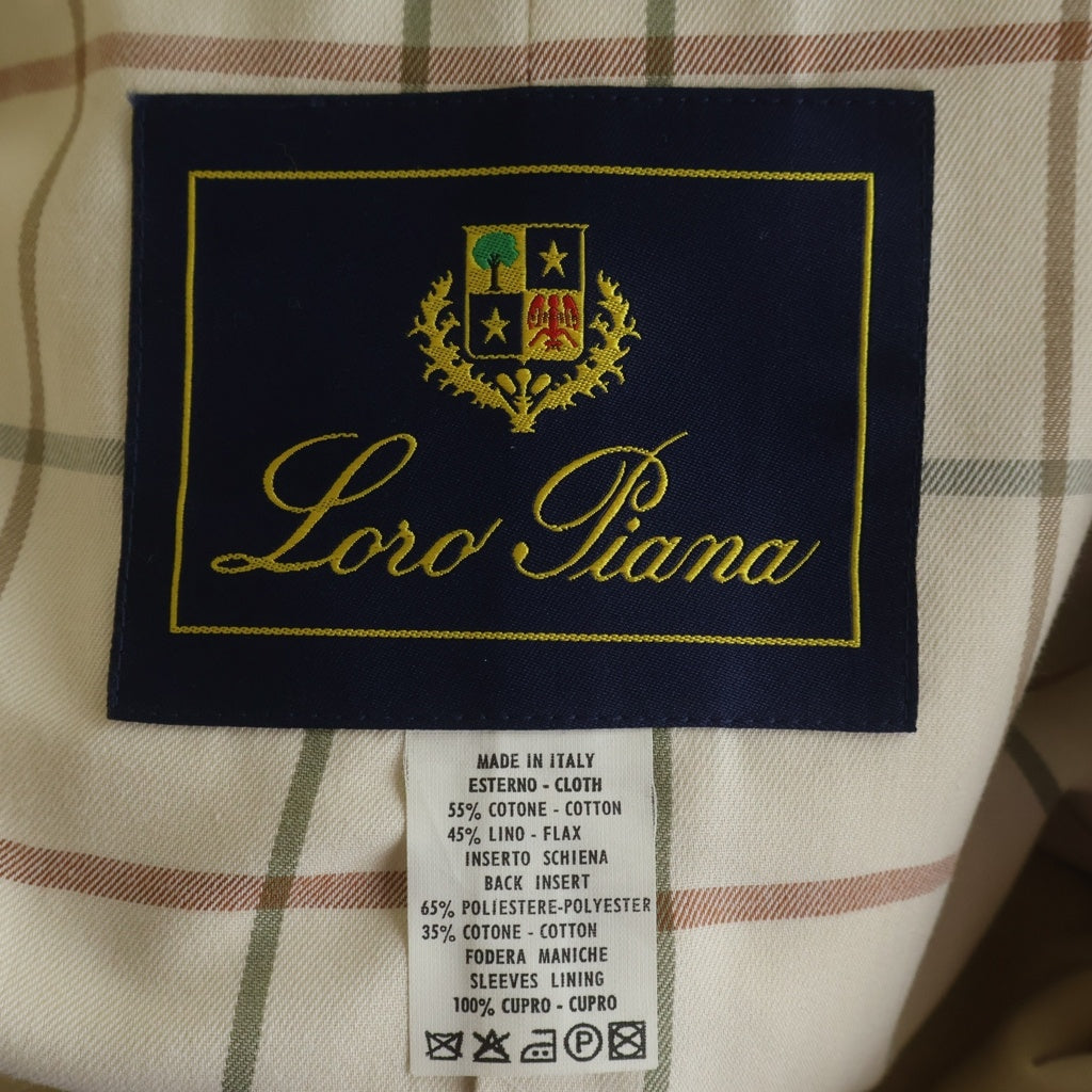 Loro Piana(ロロピアーナ) Roadster Villa d'Este フルボタン ジップアップジャケット クリーム