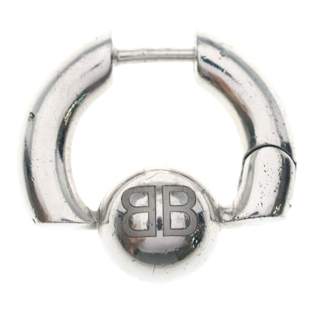 BALENCIAGA(バレンシアガ) CUT XS Earrings BB LOGO フープピアス Sg925 シルバー