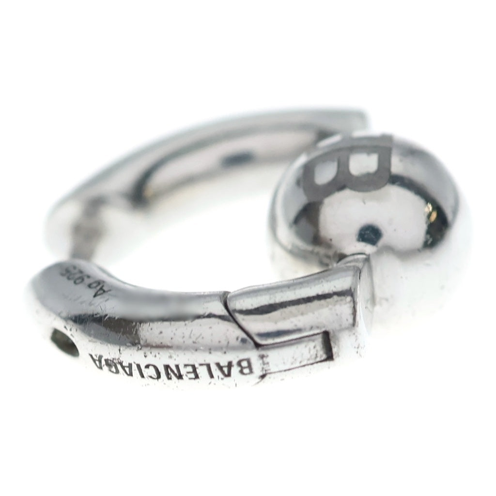 BALENCIAGA(バレンシアガ) CUT XS Earrings BB LOGO フープピアス Sg925 シルバー