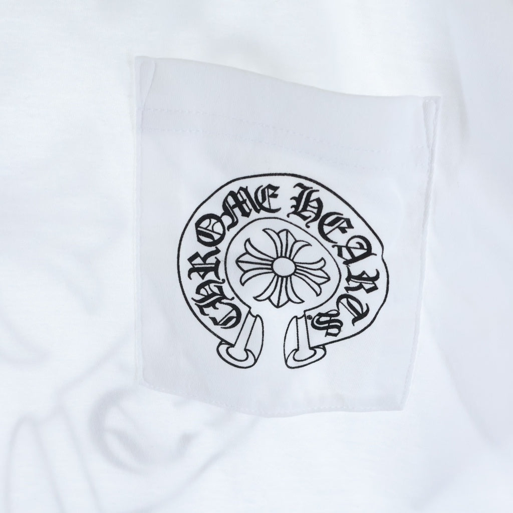 CHROME HEARTS(クロムハーツ) CH T-SHIRT バックホースシュープリント 半袖Tシャツ ホワイト
