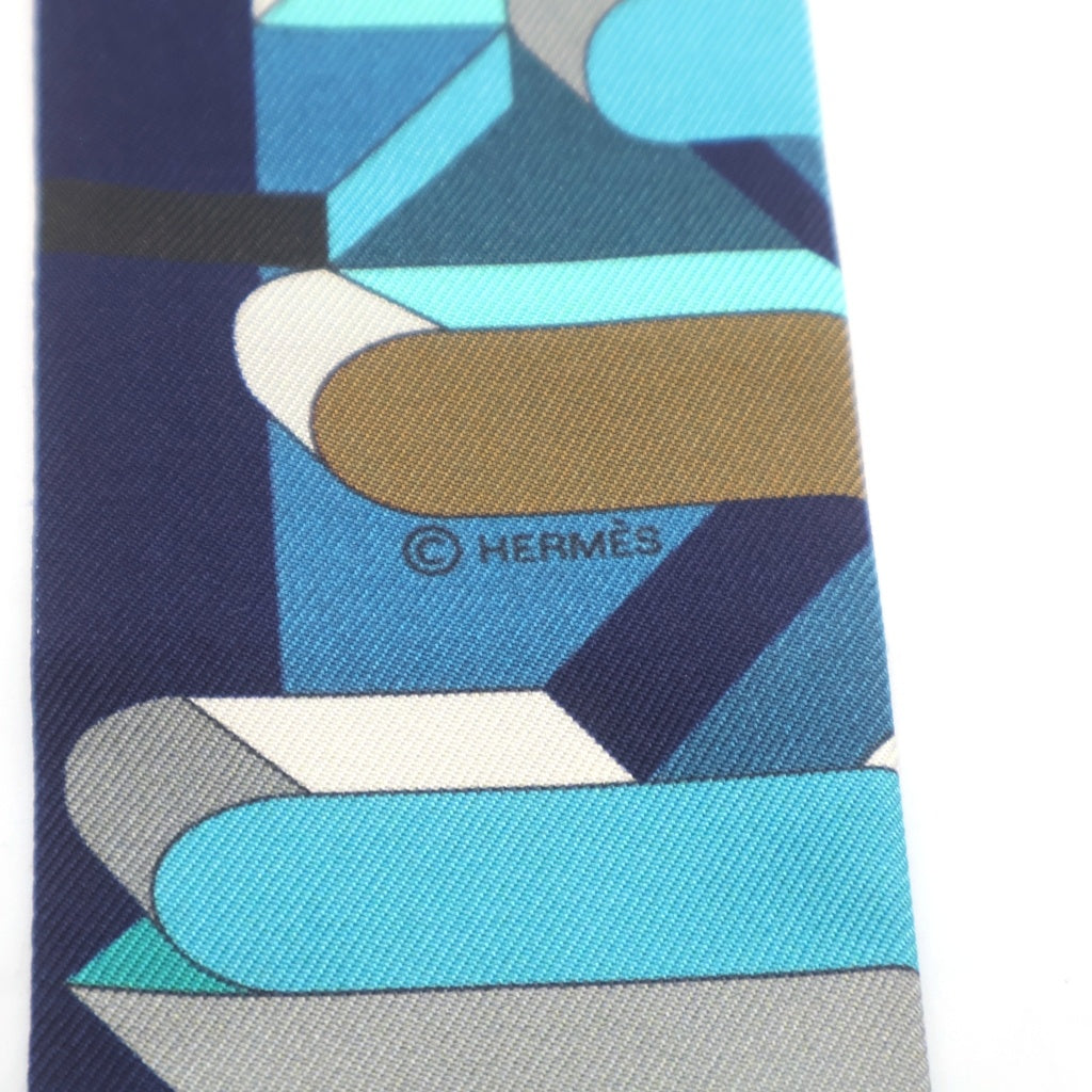 HERMES(エルメス) シルク ツイリー スカーフ ブルー レディース