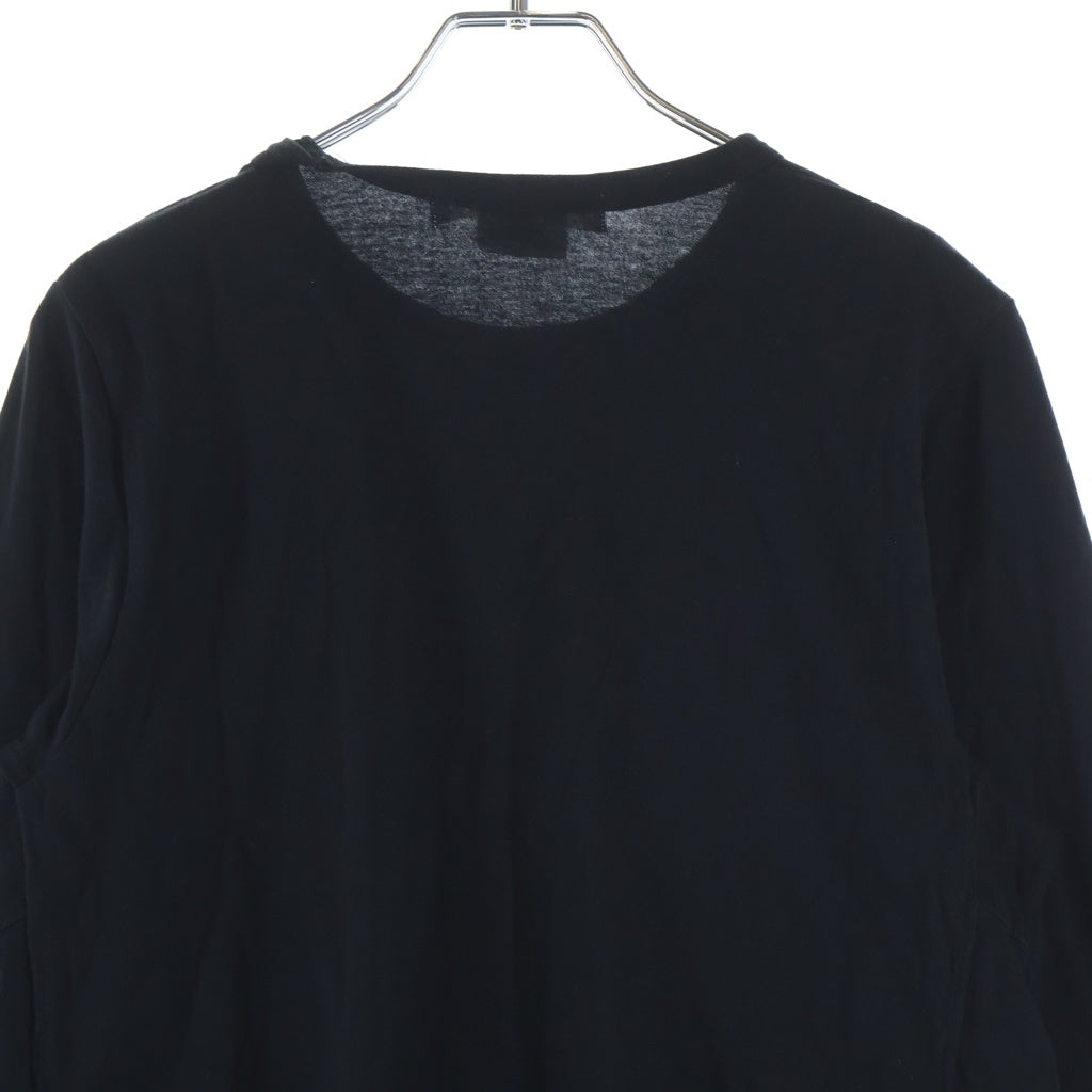 COMME des GARCONS COMME des GARCONS(コムデギャルソンコムデギャルソン) フリル クルーネック長袖Tシャツ ロングスリーブカットソー ブラック レディース RC-T034