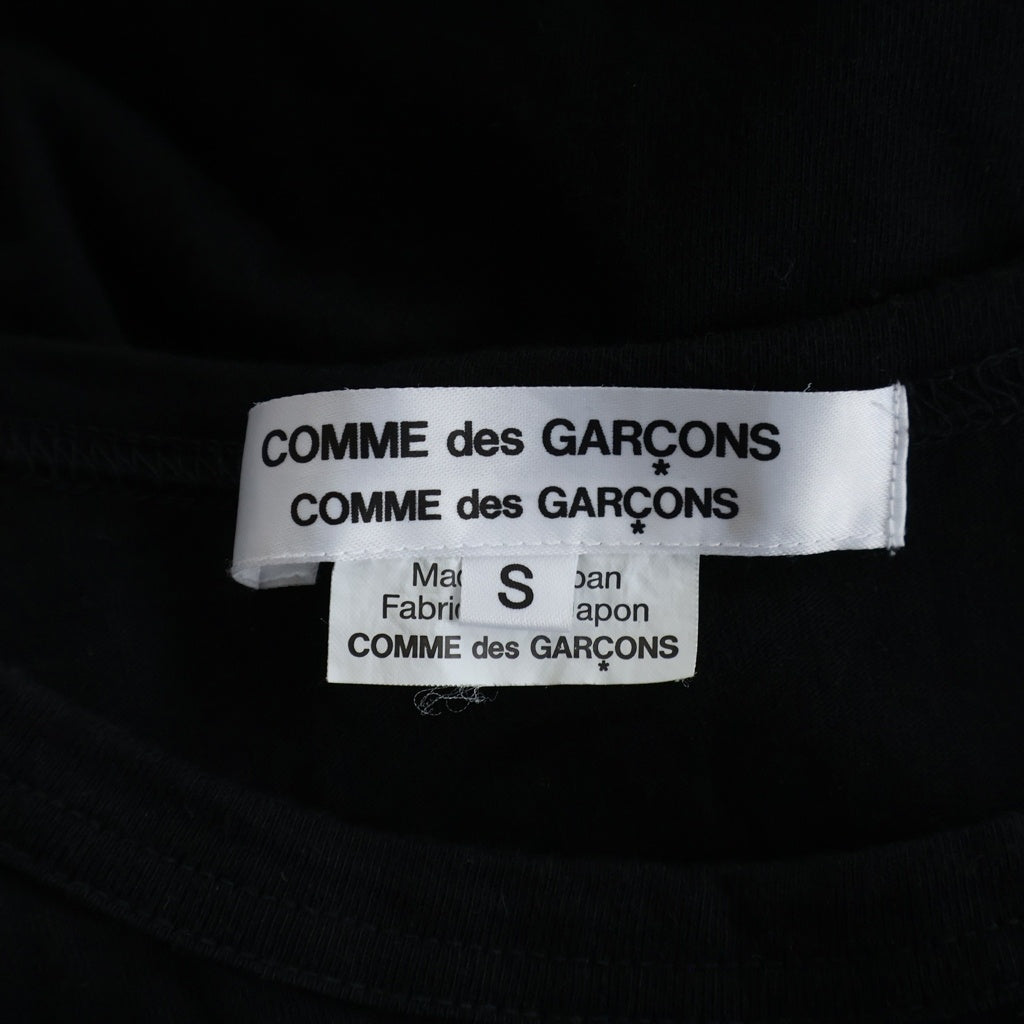 COMME des GARCONS COMME des GARCONS(コムデギャルソンコムデギャルソン) フリル クルーネック長袖Tシャツ ロングスリーブカットソー ブラック レディース RC-T034