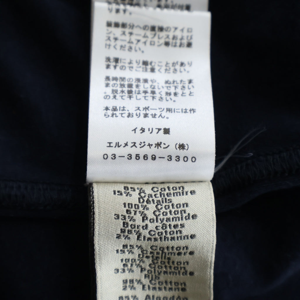 HERMES(エルメス) MEGA Chariot 3D フロントプリント クルーネック 半袖Tシャツ ネイビー