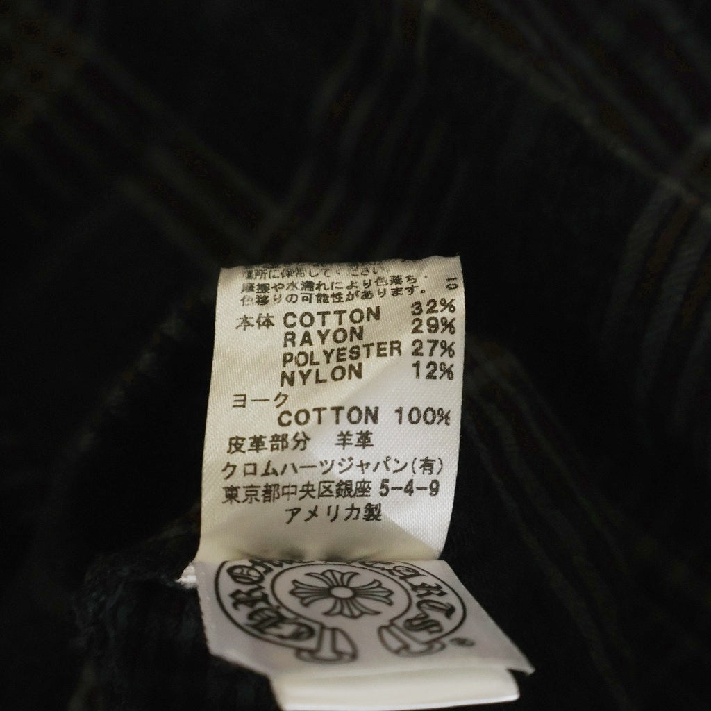 CHROME HEARTS(クロムハーツ) WESTN ウエスタン フローラルクロスボタン 切替 ガーゼチェック長袖シャツ ブラック/レッド