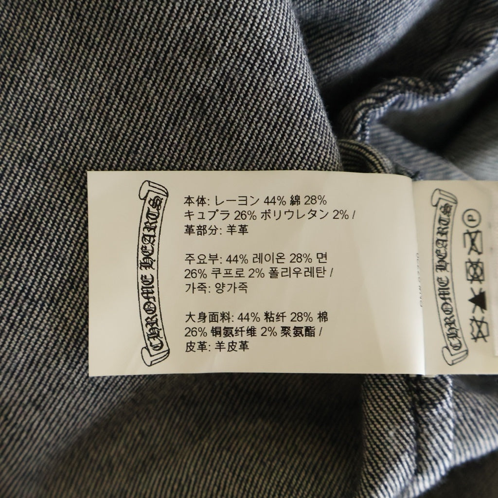 CHROME HEARTS(クロムハーツ) Y NOT MAHAL KITA ワイノット マハルキタ セメタリークロスパッチ クロスボタン オーバーサイズ デニム 長袖シャツ インディゴ
