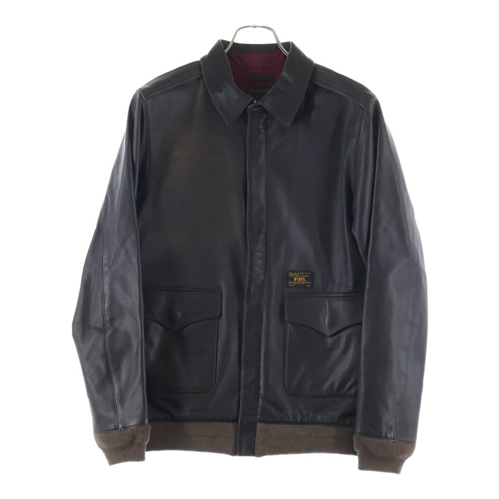 WTAPS(ダブルタップス) A-2TYPE レザー フライトジャケット ブラウン 813-4994-03-8775