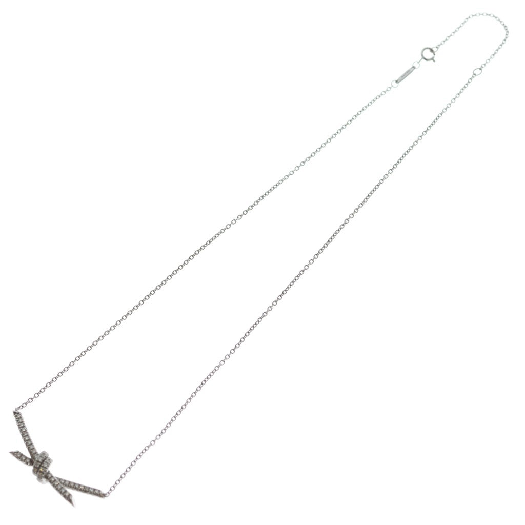 TIFFANY & Co.(ティファニー) ノット フルダイヤ K18WG ネックレス