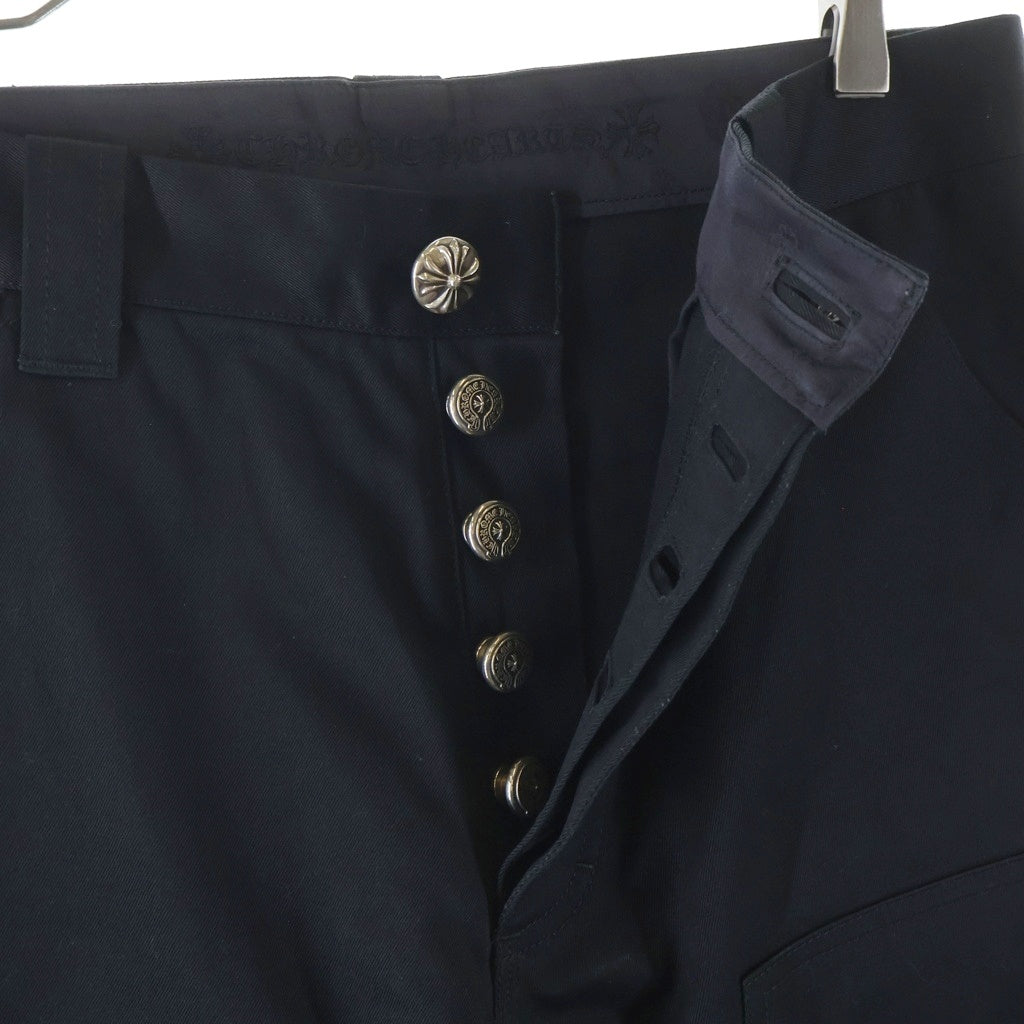 CHROME HEARTS(クロムハーツ) Carpenter Double Knee Cross Ball Pants カーペンター ダブルニー クロスボール パンツ ブラック