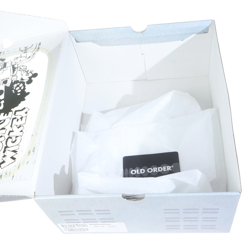 OLD ORDER(オールドオーダー) × Disney Big Hand Canvas Sneakers ディズニー ビッグ ハンド キャンパス ヴィンテージ加工 ローカットスニーカー グレー 02320732