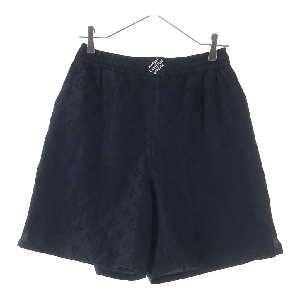 LOUIS VUITTON(ルイヴィトン) 25AW モノグラム モアレ ジャカード シルク ショートパンツ ハーフパンツ ブラック RM252MV SBC