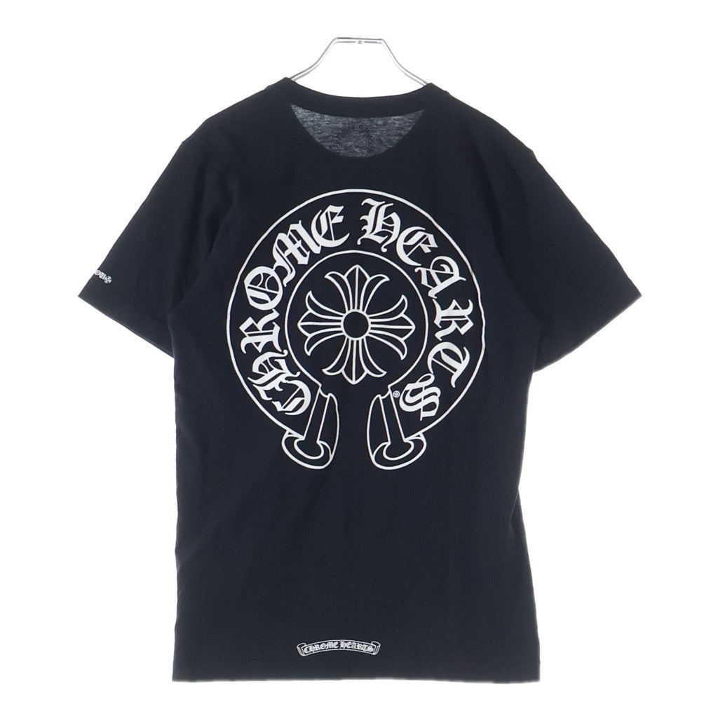 CHROME HEARTS(クロムハーツ) HORSESHOE S/S TEE ホースシュープリント ポケット半袖Tシャツ カットソー ブラック