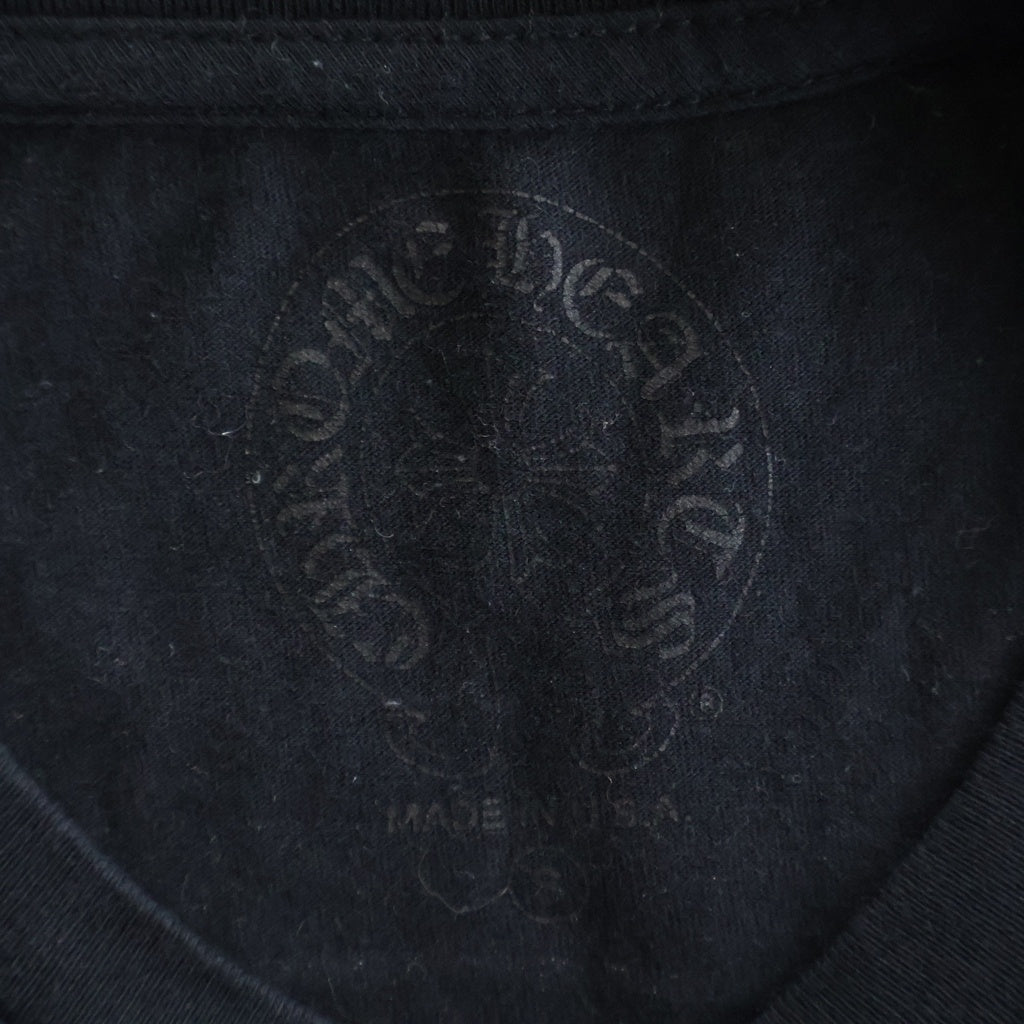 CHROME HEARTS(クロムハーツ) HORSESHOE S/S TEE ホースシュープリント ポケット半袖Tシャツ カットソー ブラック