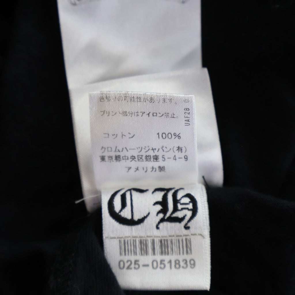 CHROME HEARTS(クロムハーツ) HORSESHOE S/S TEE ホースシュープリント ポケット半袖Tシャツ カットソー ブラック