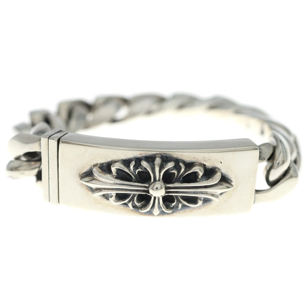 CHROME HEARTS(クロムハーツ) ID FLORAL CRS フローラルクロスIDクラシックリンク ブレスレット 13LINK シルバー BCA164