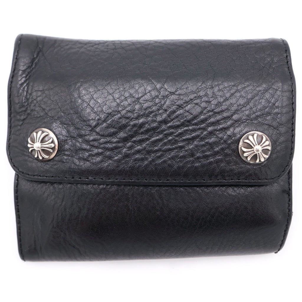 CHROME HEARTS(クロムハーツ) WAVE MINI ウェーブミニ レザーウォレット 財布 ブラック