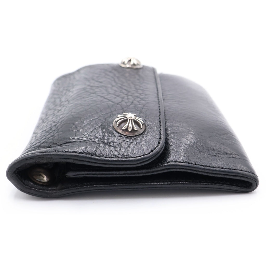 CHROME HEARTS(クロムハーツ) WAVE MINI ウェーブミニ レザーウォレット 財布 ブラック