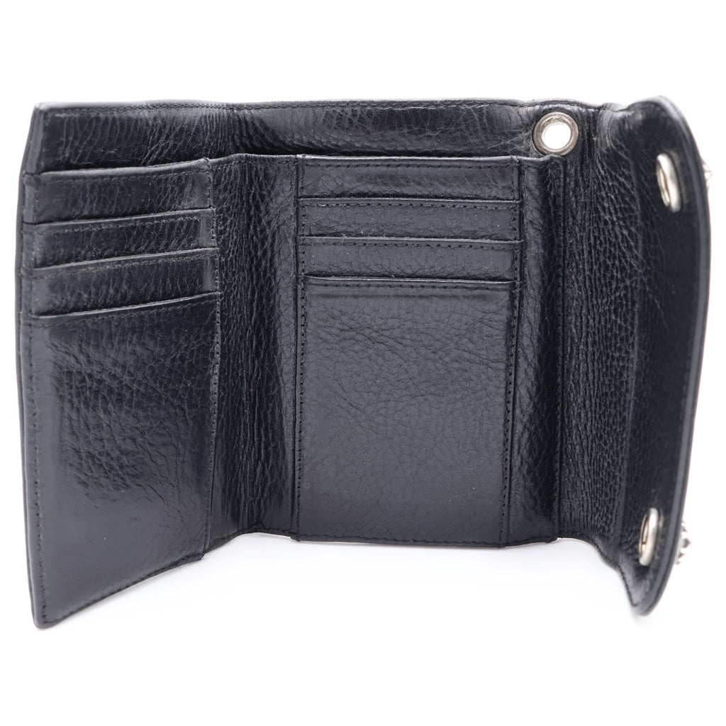 CHROME HEARTS(クロムハーツ) WAVE MINI ウェーブミニ レザーウォレット 財布 ブラック