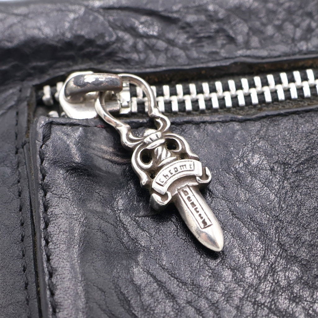 CHROME HEARTS(クロムハーツ) WAVE MINI ウェーブミニ レザーウォレット 財布 ブラック