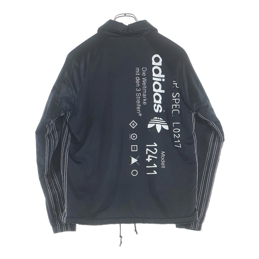 ALEXANDER WANG(アレキサンダーワン) ×adidas アディダス フロント刺繍 バックプリント ナイロンジャケット ブラック CV5254