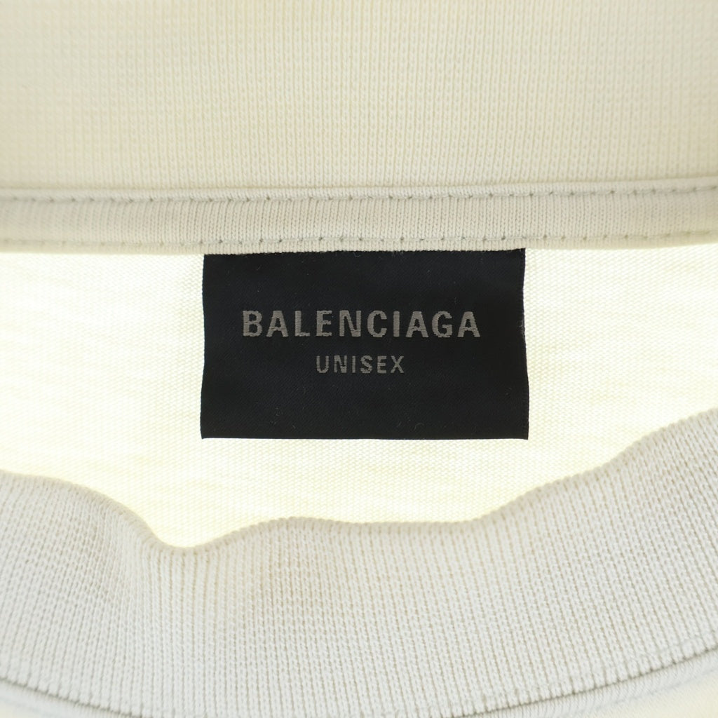 BALENCIAGA(バレンシアガ) Logo Embroidery Taped T-Shirt 712398 TNVG1 テープキャンペーンロゴ 半袖Tシャツ ホワイト