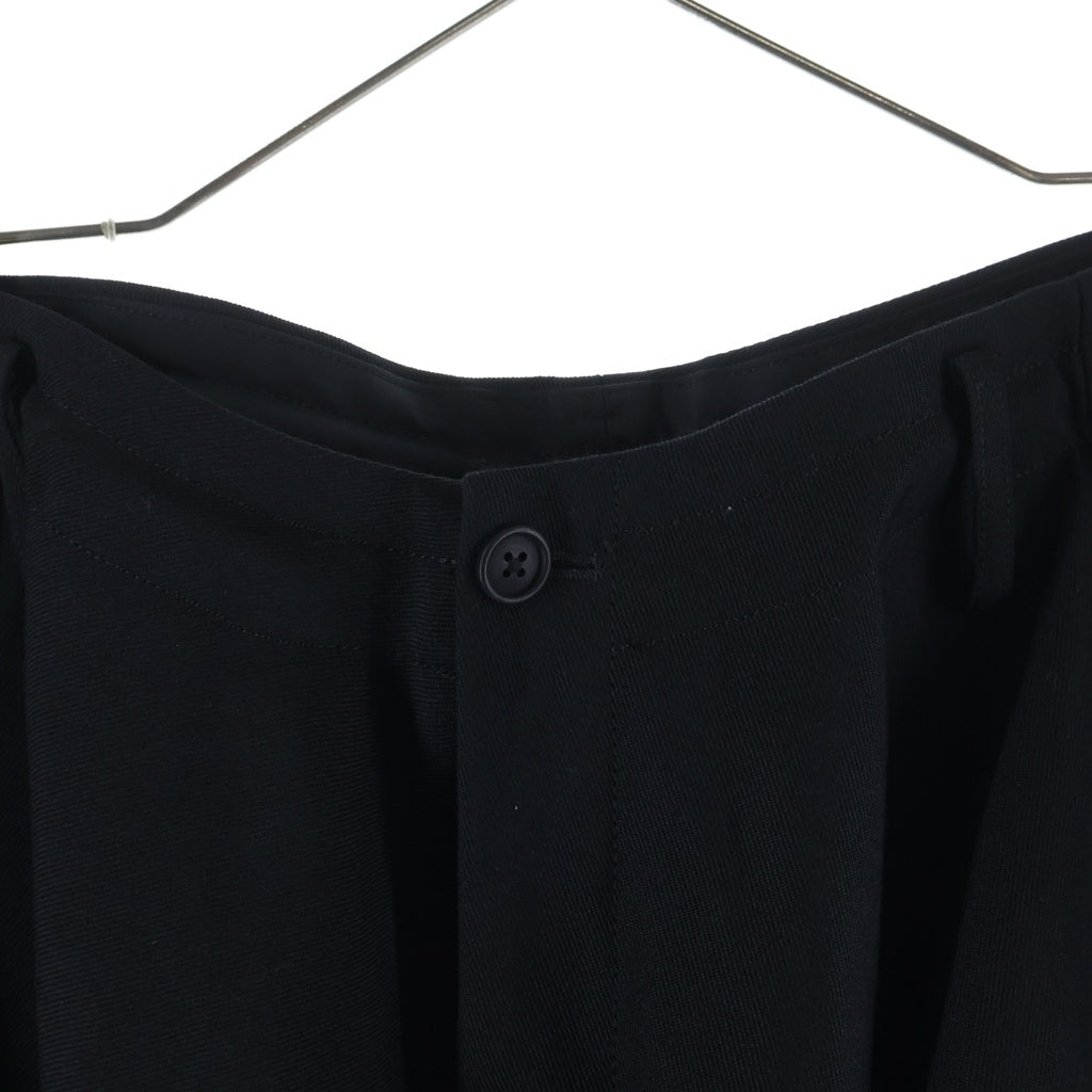 Yohji Yamamoto POUR HOMME(ヨウジヤマモト プールオム) ARMY GABARDINE Y-DRAPED PANTS ウール ドレープ サルエルパンツ ブラック HJ-P21-120