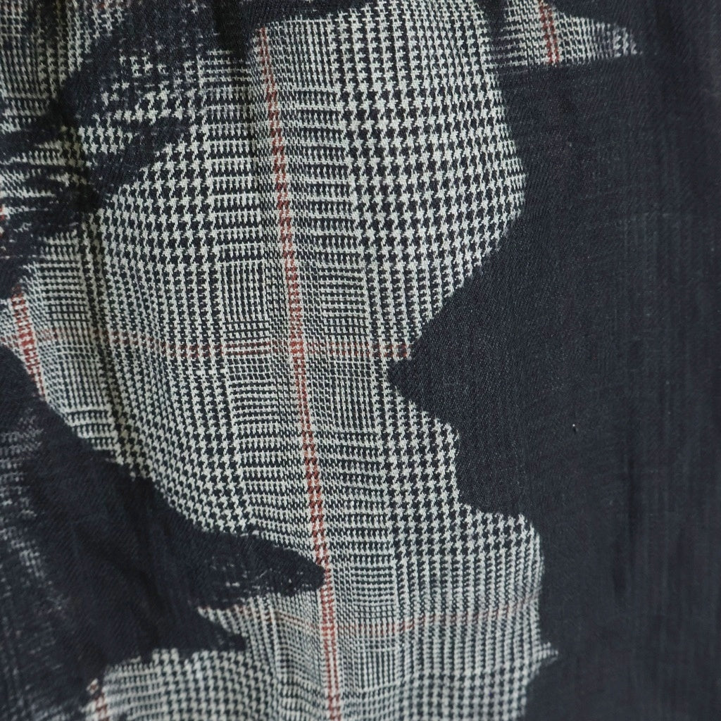 Yohji Yamamoto POUR HOMME(ヨウジヤマモト プールオム) 21SS リネン 両目タブパンツ ブラック HD-P29-318