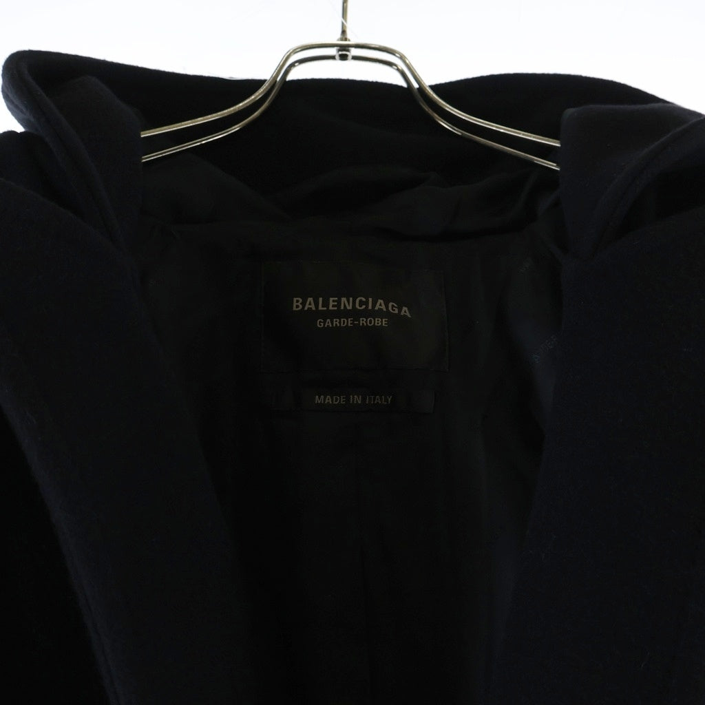 BALENCIAGA(バレンシアガ) 25AW Hooded Long Coat フーデッド ウール ロングコート ブラック 852338TQU14