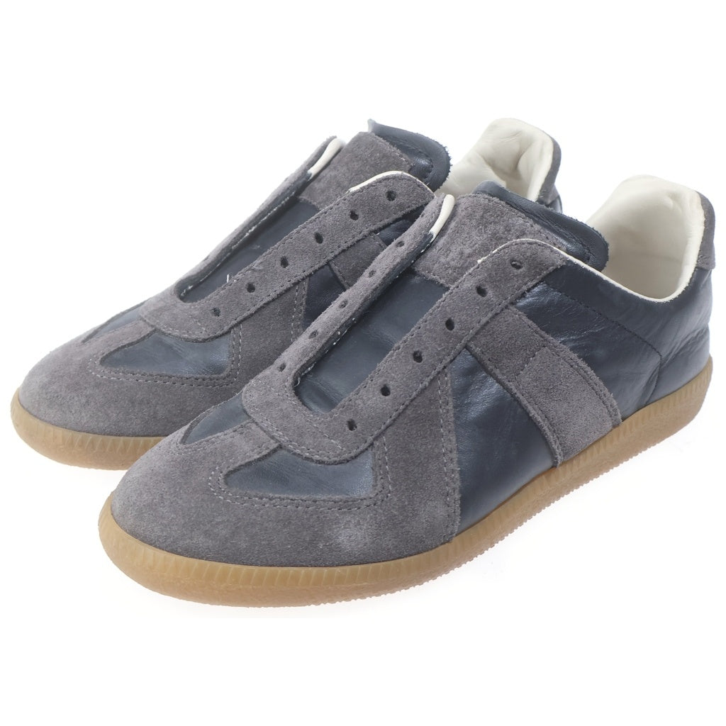Maison Margiela(メゾンマルジェラ) REPRICA レプリカ ジャーマントレーナー レザーローカットスニーカー ブラウン レディース