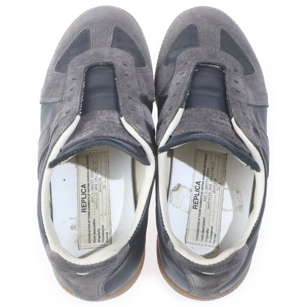 Maison Margiela(メゾンマルジェラ) REPRICA レプリカ ジャーマントレーナー レザーローカットスニーカー ブラウン レディース