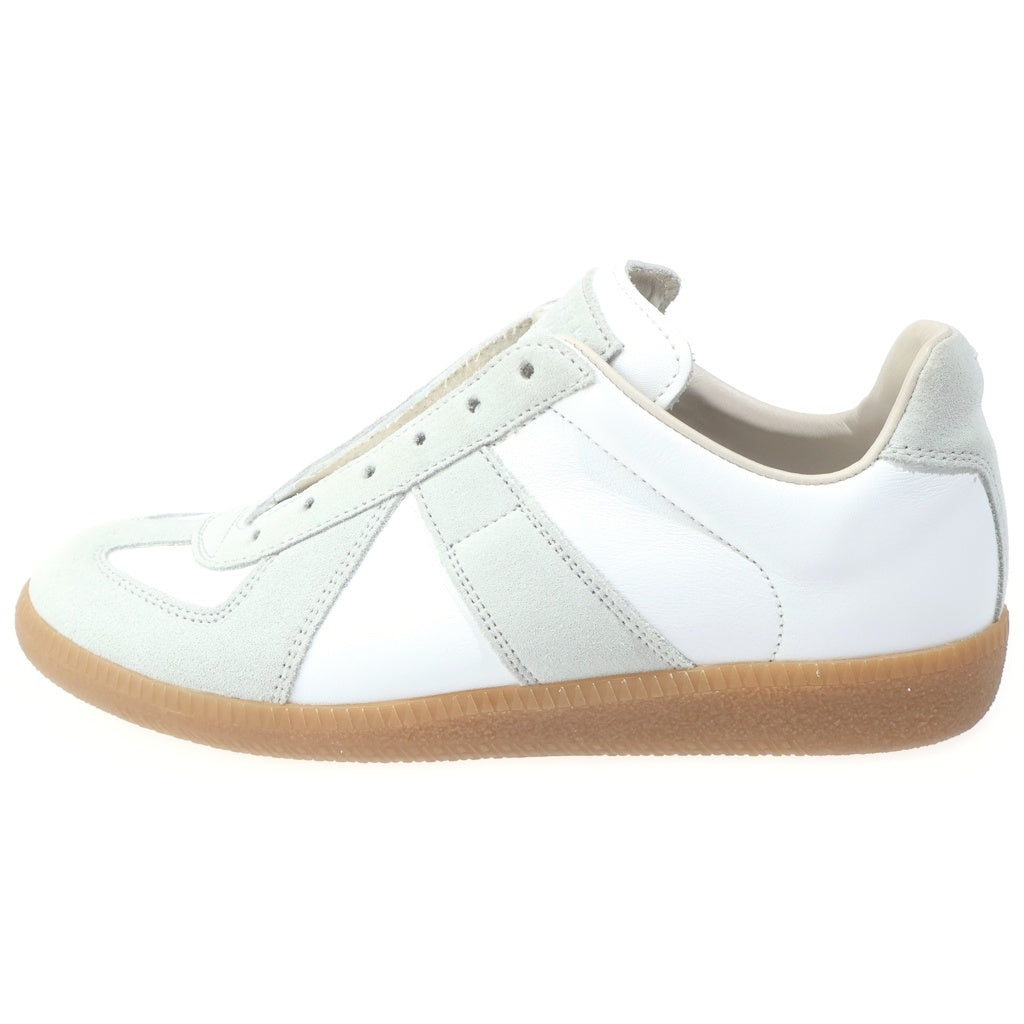 Maison Margiela(メゾンマルジェラ) REPRICA レプリカ ジャーマントレーナー レザーローカットスニーカー ホワイト レディース