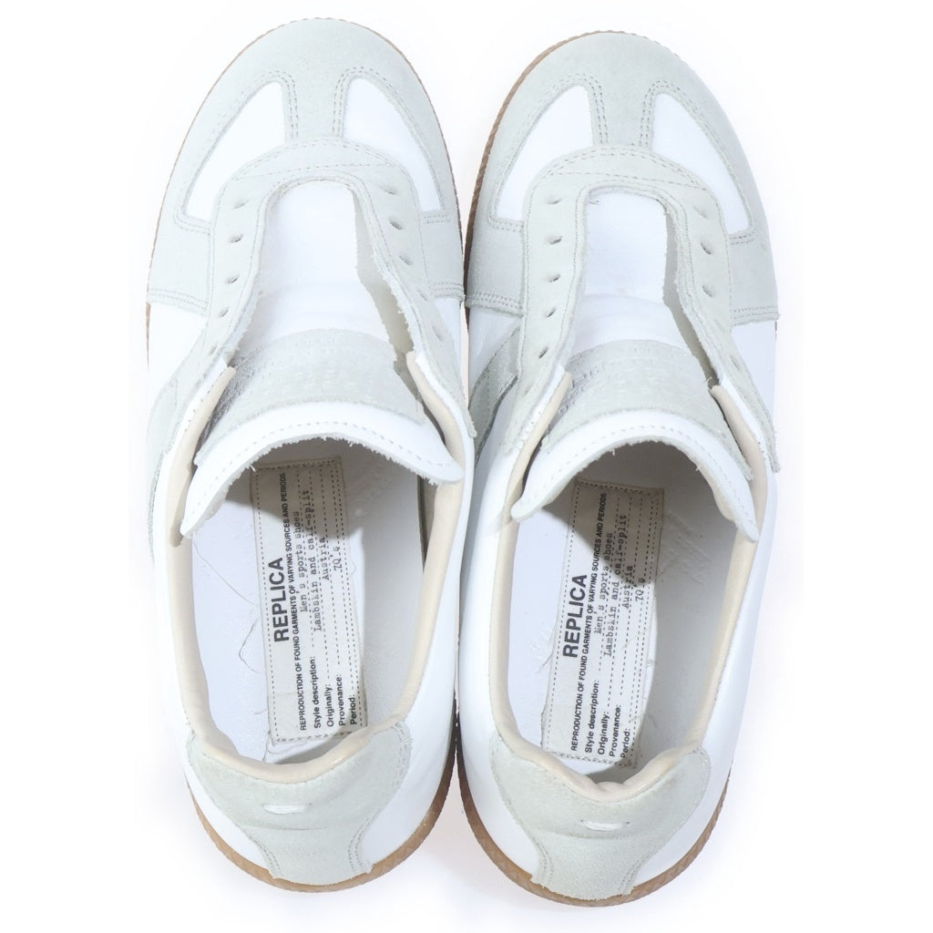 Maison Margiela(メゾンマルジェラ) REPRICA レプリカ ジャーマントレーナー レザーローカットスニーカー ホワイト レディース