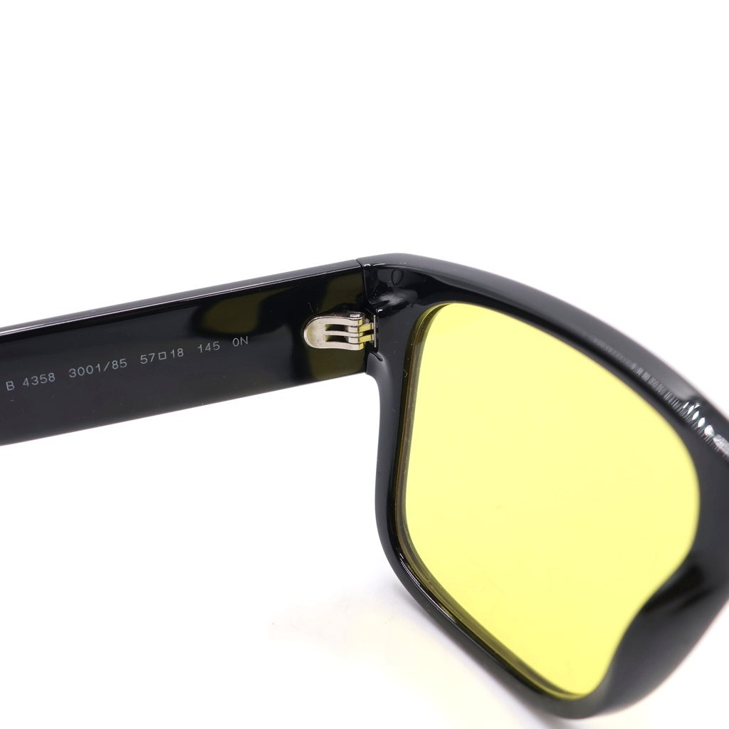 BURBERRY(バーバリー) KNIGHT FULL RIM SUNGLASSES ナイト フルリム サングラス スクエアフレーム ブラック/イエロー BE4358