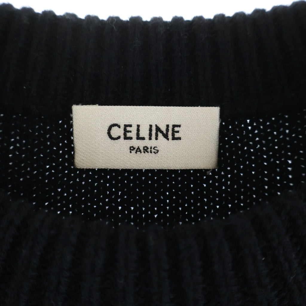 CELINE(セリーヌ) トリオンフ セーター クルーネック 長袖 ニット カシミア セーター ブラック 2AC85048T