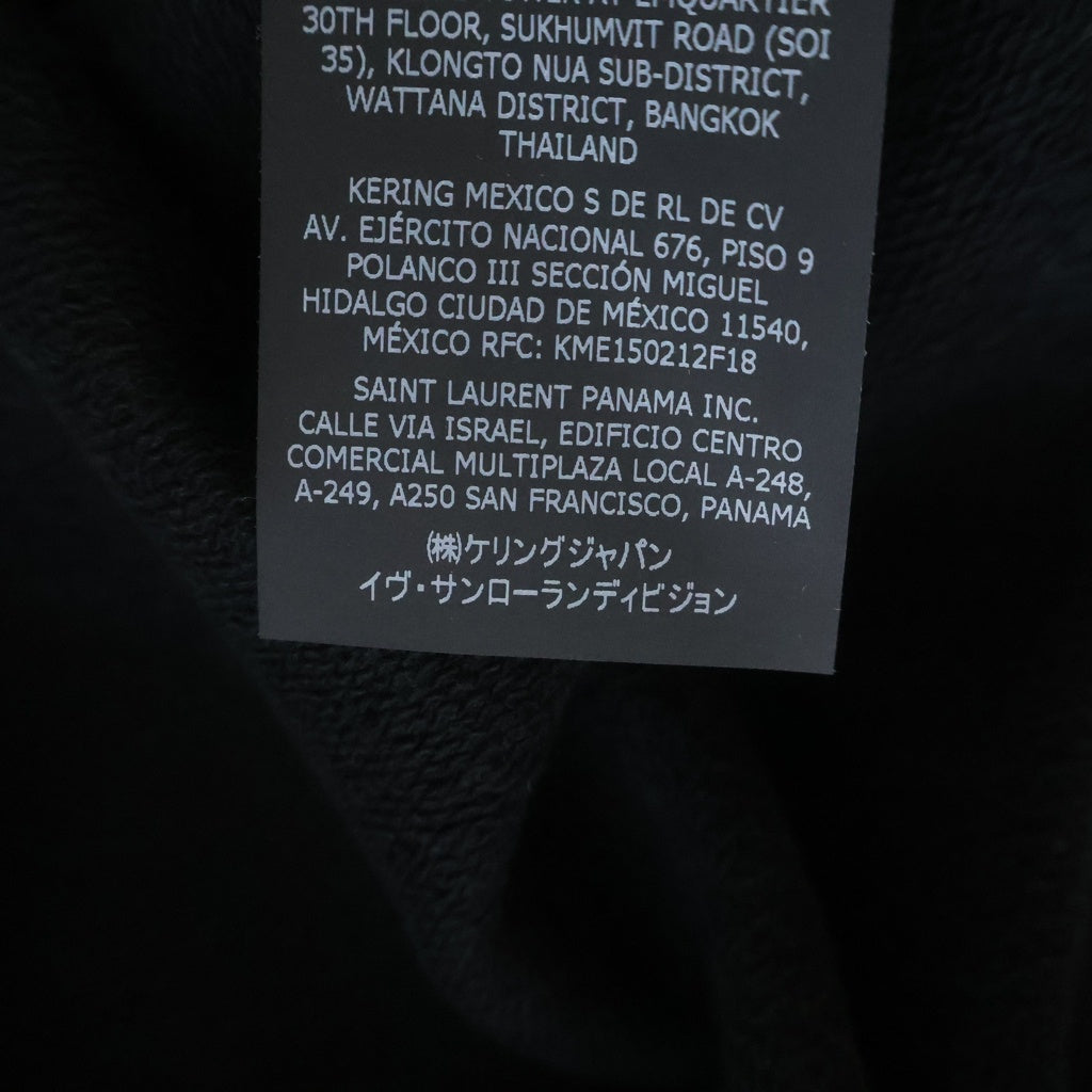 SAINT LAURENT PARIS(サンローランパリ) 22AW 前V ラグラン スウェット 長袖 クルーネック トレーナー ブラック TS02 704726